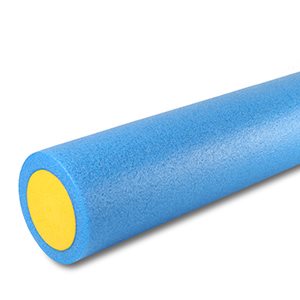Yoga/foam rulle 90 x 15 cm blå/gul. Varen er udsolgt og hjemkommer igen i uge 17.